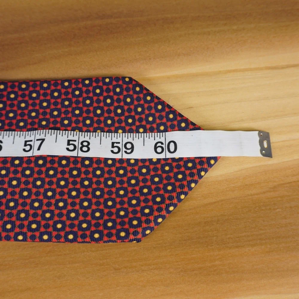 Stefano Ricci Necktie Red Geometric‎ Silk Made in Italy 4x61 Luxury Formalwear